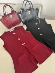 esramunisboutique kalin askili gold detayli bordo renk bluz