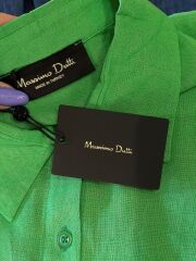 esramunisboutique massimo dutti yesil keten gomlek